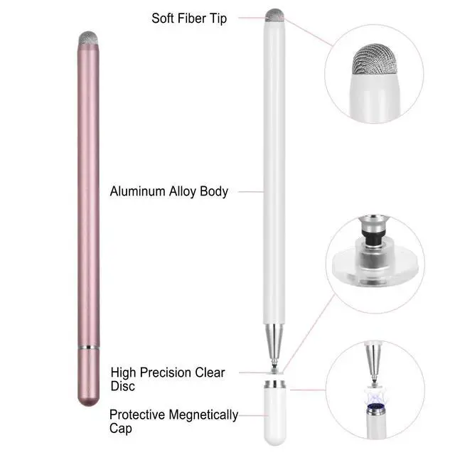 Alt view image 10 of 12 - Stylus Pen for Touchscreen - 1.5mm Ultra-Fine Tip Stylus Pen for iPad Pro, Air | Magnetic Cap | 12H Battery | No Bluetooth | Compatible with iPhone, Android, Chromebook, Tablets