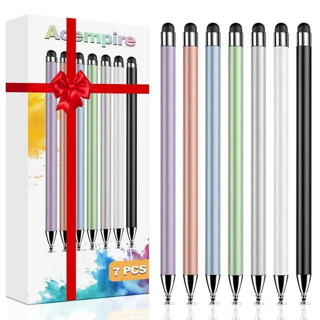 Alt view image 7 of 12 - Stylus (7 Pcs), 2-in-1 Stylus Pen for Touch Screen, High Precision and Sensitivity, Suitable for iPad/iPhone/Samsung/Android Smartphone and Tablets, Compatible with All Touch Screen (Multicolor)