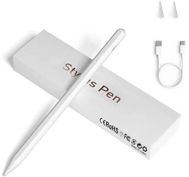 Alt view image 8 of 14 - Stylus Pens for Touch Screens, Universal Fine Point iPad Pencil with Magnetic Adsorption Compatible with iPhone/iPad/Samsung/Android/Tablet & Other Touch Screens (White)