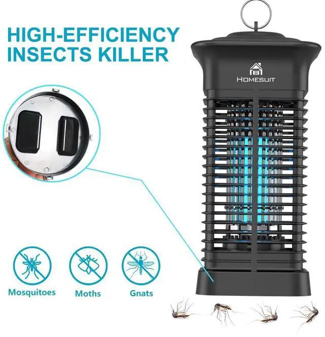 Alt view image 9 of 14 - Bug Zapper 15W for Outdoor and Indoor, High Powered 4000V Electric Mosquito Zappers, Mosquito Killer, Electronic Mosquitoes Light Bulb Lamp for Home Backyard Patio