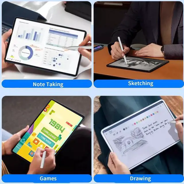 Alt view image 14 of 14 - Stylus Pens for Touch Screens, Universal Fine Point iPad Pencil with Magnetic Adsorption Compatible with iPhone/iPad/Samsung/Android/Tablet & Other Touch Screens (White)