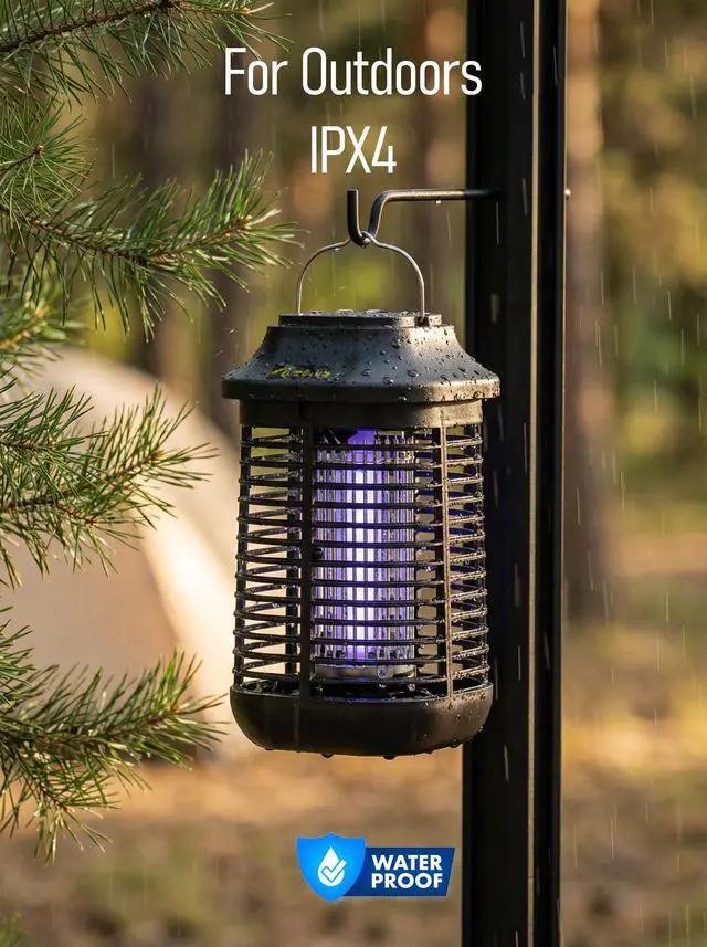 Alt view image 13 of 14 - Bug Zapper 4200V for Outdoor and Indoor, 9.84 Ft Power Cord with Switch, Waterproof Electric Mosquito Zappers(3rd Generation), Mosquito lamp, Electronic Bug Zapper Light Bulb