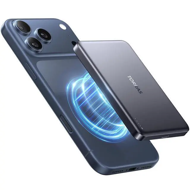 Alt view image 8 of 14 - MiniMag Power Bank,Ultra-Slim 10,000mAh Magnetic Wireless Portable Charger, 22.5W Fast Charging iPhone Air Magnetic Battery Pack Designed for iPhone 17 Pro Max/17 Pro/Air/16/15/14/13/12, Gray