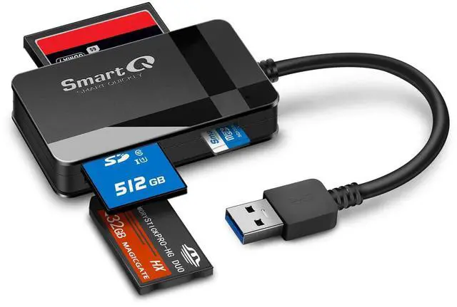 Alt view image 7 of 12 - C368 USB 3.0 Card Reader - Plug & Play, Compatible with Apple & Windows, Supports SD, Micro SD, MS, CF Cards
