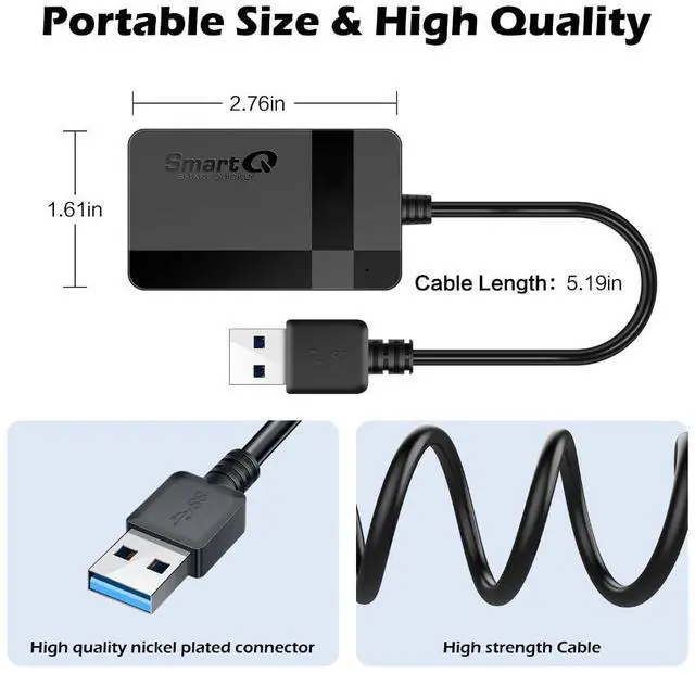 Alt view image 11 of 12 - C368 USB 3.0 Card Reader - Plug & Play, Compatible with Apple & Windows, Supports SD, Micro SD, MS, CF Cards