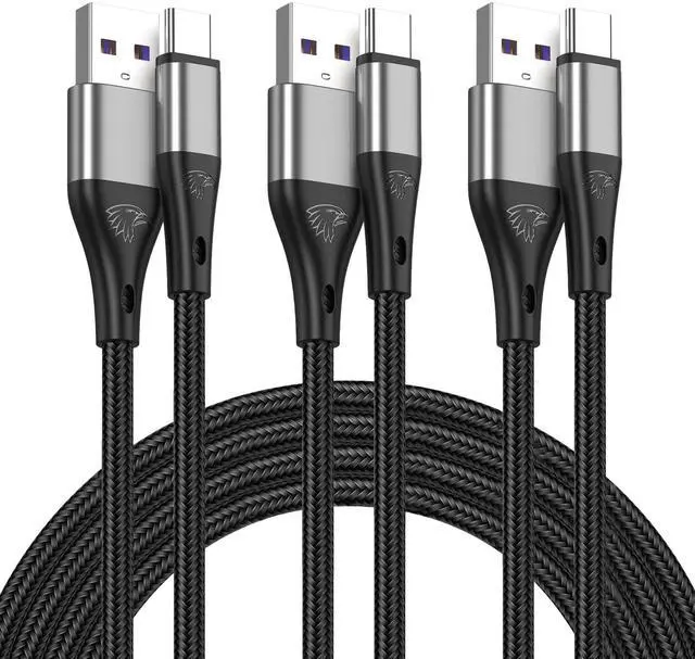 Alt view image 8 of 14 - USB to USB C Cable,3Pack 10ft Premium Nylon Braided Fast Charging,3A Rapid Charger Cord,Long Type C to A Cable Compatible with Samsung Galaxy S22 S21 S20 S10 S9 S8 Plus,Note 20 10 9 8,LG V50 V40