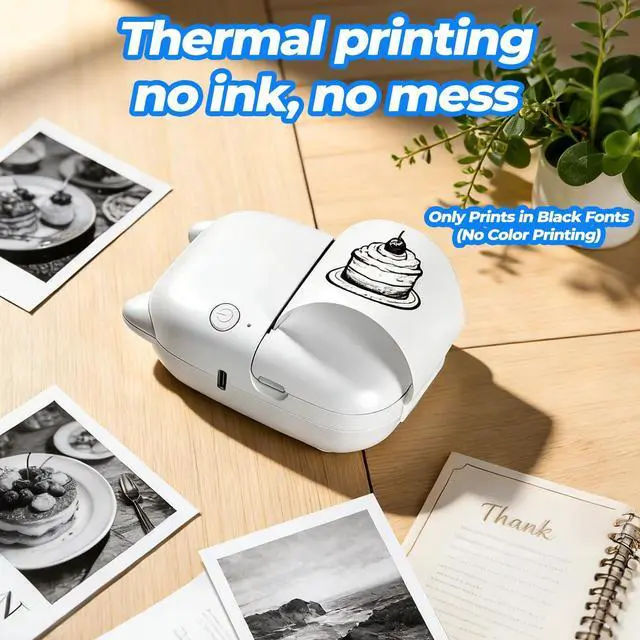 Alt view image 12 of 14 - Sticker Maker, Mini Bluetooth Thermal Printer for Journaling&Office&Study, Inkless Portable Sticker Printer, Smart Voice-to-Image Generation Printer for Scrapbooking&DIY, iphone & Android