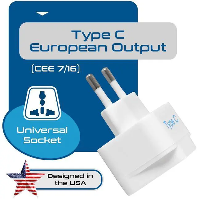Alt view image 13 of 14 - European Travel Plug Adapter (Type C), Universal to European EU, Power Charge your Electronics in Italy, Greece, Germany, Outlet Adaptor 3 Pack