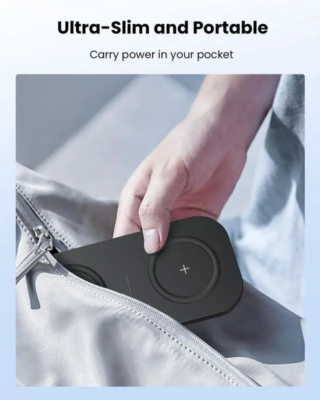 Alt view image 12 of 14 - Wireless Charger, 10W Max Dual Charging Pad for iPhone 17/16/15/14/13/12/11/XR/X/8, Airpods 4/3/2/Pro, Samsung Galaxy S25/S24/S23/S22/S21, QC 24W Adapter, Charging Adapter