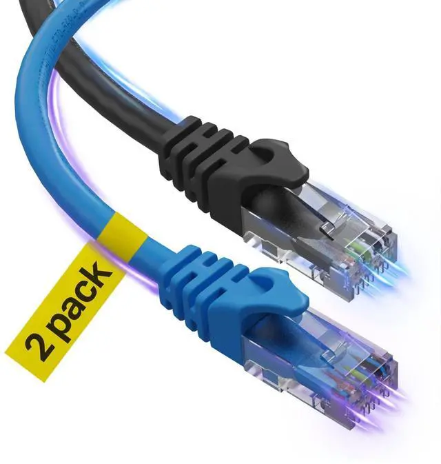 Alt view image 8 of 14 - Cat6 Ethernet Cable, 20 Feet (2 Pack) LAN, UTP (6 Meters) Cat 6, RJ45, Network, Patch, Internet Cable - 20 ft