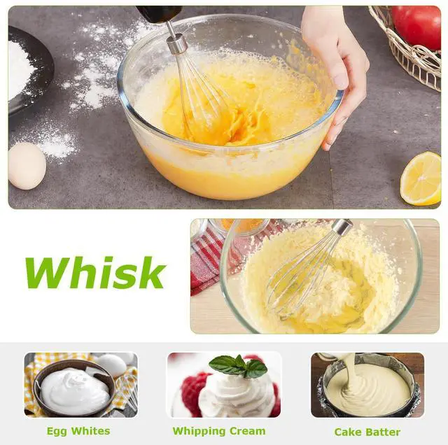Alt view image 11 of 14 - Immersion Blender Handheld with Food Processor, 20 Speeds Hand Blender with Turbo Mode, Stainless Steel Blade, Egg Whisk, Beaker & Chopper Bowl, Hand Mixer for Smoothie, Soup, Baby Food