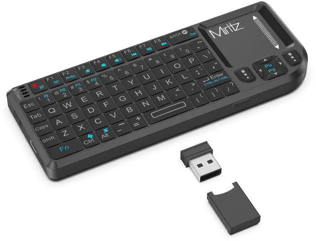 Alt view image 8 of 14 - Mini Wireless Keyboard, 2.4G/Bluetooth 5.1 Dual Mode Rechargeable Portable for Steam Deck, Fire TV Stick, Raspberry Pi, Field Service, IT Technicians.