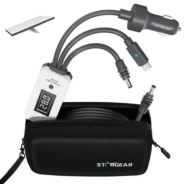 Alt view image 8 of 14 - Starlink Mini Cable 10FT/3M, 3 in 1 Cable with Digital Voltage Display & On/Off Switch, 16AWG USB-C/Cigarette Lighter Car Adapter/DC to DC Starlink Mini Power Cable, Work with 140W+ PD Supply