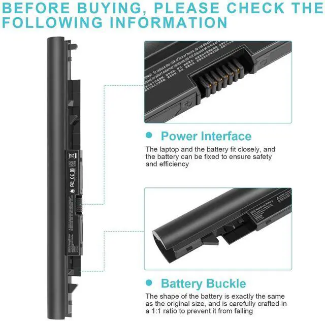 Alt view image 12 of 14 - 919700-850 Laptop Battery for HP Spare 919681-221 919682-121 919682-421 919682-831 919701-850 JC03 JC04 15-BS000 15-BW000 15-bs0xx 15-BS113DX 15-BS013DX 15-BS015DX 15-BS115DX 15-BS060WM 15-BS070WM