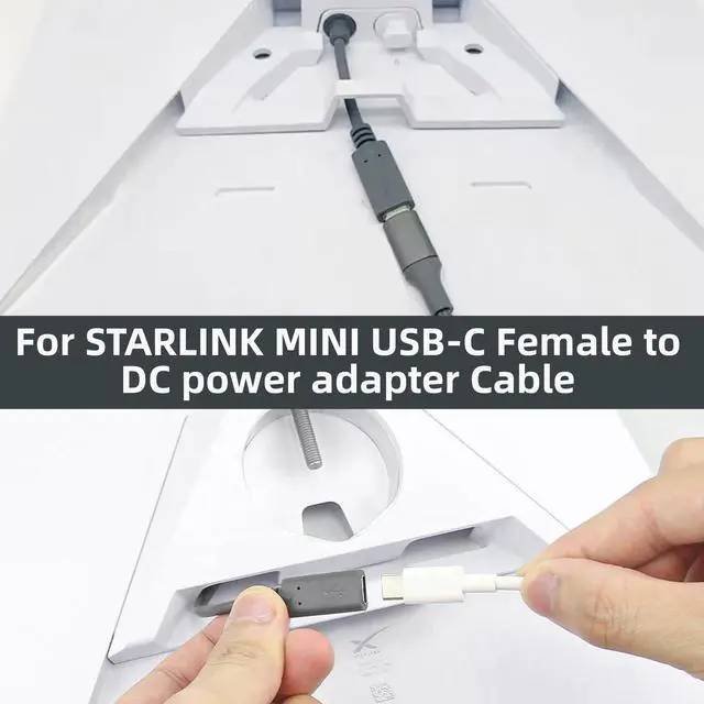 Alt view image 10 of 12 - for Starlink Mini USB-C Female to DC Male Power Cord Adapter, Convert USB C Female to DC Male Fast Charging Cable into Starlink Power Cable,Suitable for IP Cameras and Laptops