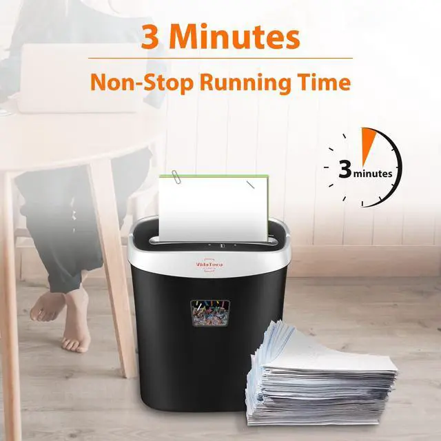 Alt view image 11 of 14 - Paper Shredder for Home Office10-Sheet Cross-Cut Shredder with US Patented Cutter,Also Shreds Card/CD/Clip,Paper Shredding Machine for Home Use Heavy Duty with Jam Proof,3.9-Gallon Bin