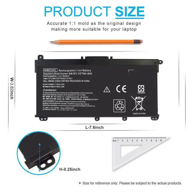 Alt view image 10 of 12 - HW03XL L97300-005 Laptop Battery for HP Pavilion 15-EG 15-EH 17-CN 17-CP 15-eg0xxx 15-eg0073cl 15-eg0053cl 15-eg1053cl 15t-eg000 15-eh1xxx 17-cn0xxx 17-cn2063cl 17-cp0xxx 17-cp0700dx HW03041xl-pl