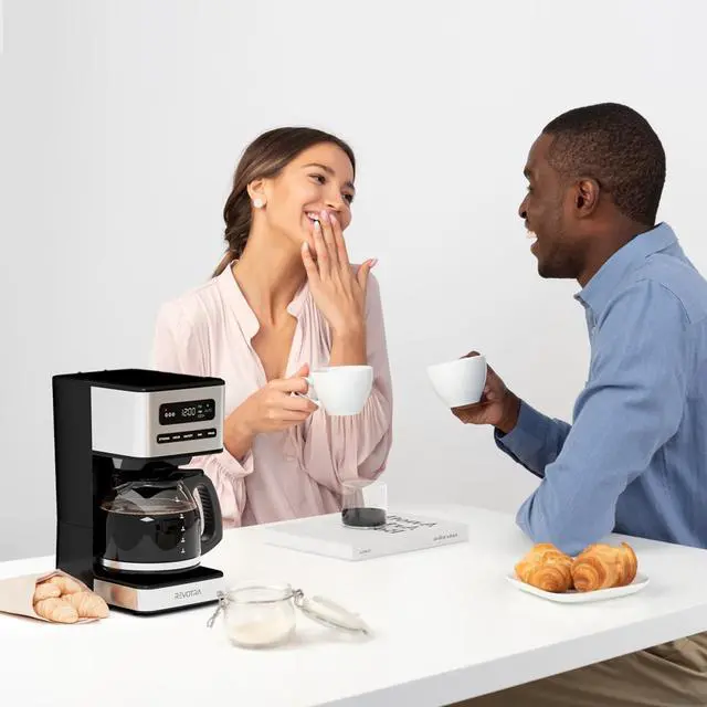 Alt view image 13 of 14 - 12 Cup Programmable Coffee Maker, Hot and Iced Coffee Makers, Regular & Strong Brew Drip Coffee Machine, 1-4 Cup, 24H Timer, Auto Shut-Off, Keep Warm, Pause & Serve