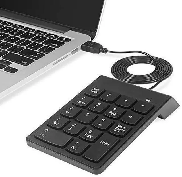 Alt view image 4 of 4 - Numeric Keypad,USB Keypad, USB 18 Key Number Numeric Keypad Keyboard for Laptop/Notebook PC Computer