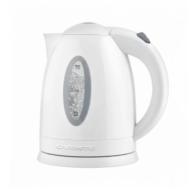 Alt view image 8 of 13 - Electric Kettle, 1.7L Fast Boiling Water Heater for Coffee or Tea, BPA Free with Water Level Gauge, Auto Shut-Off, Boil-Dry Protection, Indicator Light and Removable Filter, White KP72W