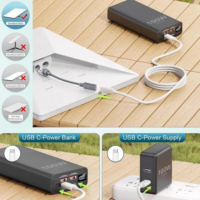 Alt view image 11 of 12 - for Starlink Mini USB-C Female to DC Male Power Cord Adapter, Convert USB C Female to DC Male Fast Charging Cable into Starlink Power Cable,Suitable for IP Cameras and Laptops