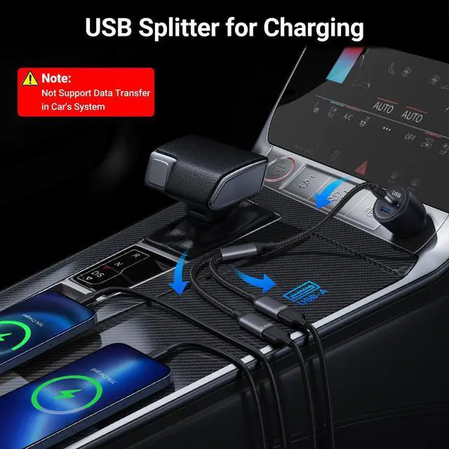 Alt view image 13 of 13 - USB Splitter 1 in 2 Out, USB Splitter Cable, Double Dual Port Adapter for Charging, Power and Data, 2 Port HUB for Laptop, PC, Smart TV, Desktop Computer, Mac, PS5, PS4, Xbox, Keyboard, Mouse