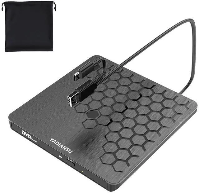 Alt view image 8 of 11 - External CD DVD Drive, 0.5 Ultra Slim USB 3.0 Type-C DVD Player, CD DVD+/-RW Optical Drive, Portable DVD CD Burner Reader Writer Recorder for Laptop, Desktop, Mac, Windows 11/10/8/7, Linux, Black