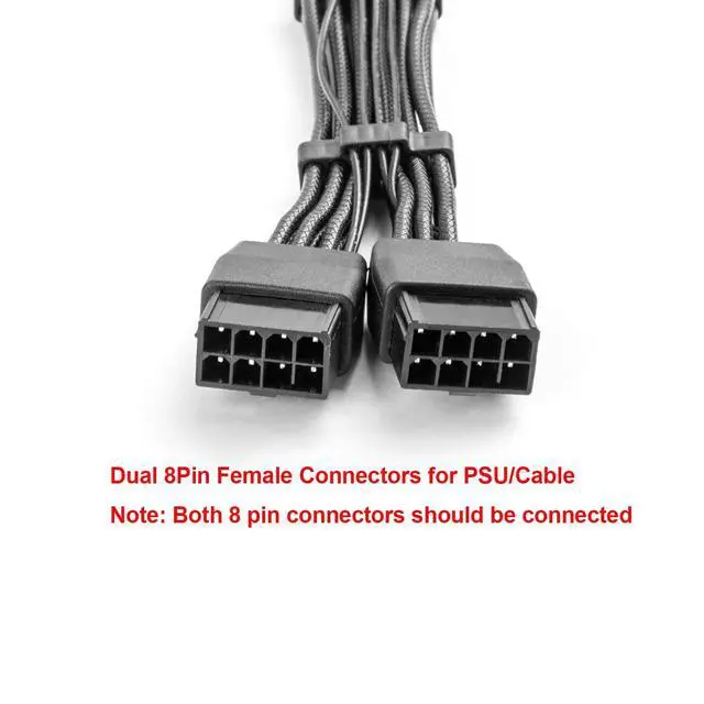 Alt view image 9 of 10 - 12VHPWR 90 Degree Adapter to 2X 8Pin: 16AWG 16 PIN GPU Right Angle PCI-E 5.0 Extension for for Graphic Card GPU 12+4pin RTX 3090Ti 4070Ti 4080 4090 (Type A)