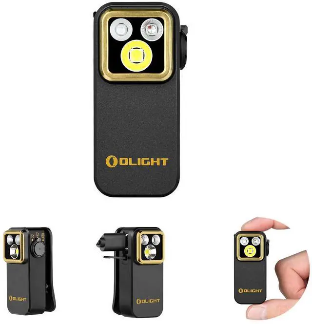 Alt view image 8 of 14 - Pro S EDC Flashlight Clip-on Light, 600 Lumens Type-C Rechargeable with White LED, UV and RGB, Magnetic Flash Lights for Working, Signaling, Inspection and Outdoor Use (Black)