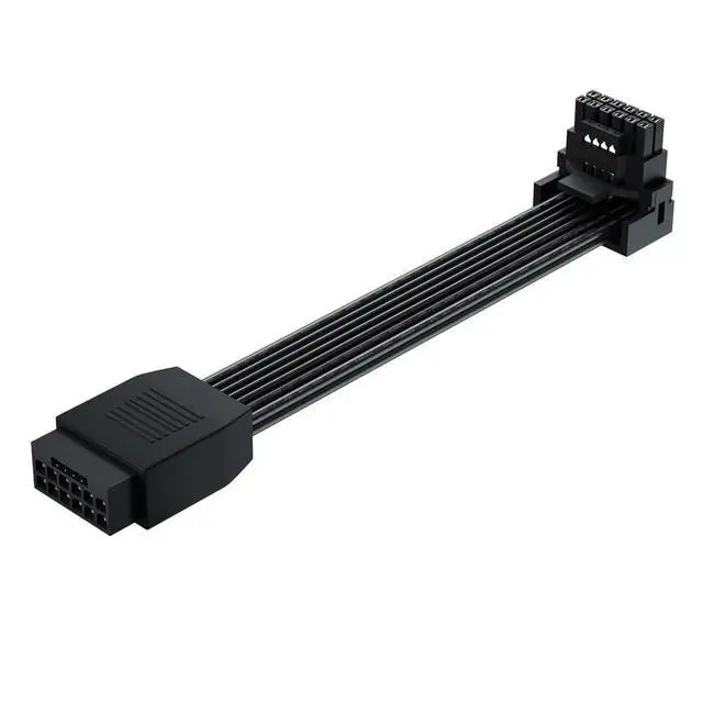 Alt view image 6 of 10 - PCI-e 5.0 12VHPWR 16Pin Right Angle Adapter Female to Male Extension Cable, 16AWG 600W 12VHPWR 90 Degree Adapter for Graphic Card GPU 12+4pin RTX 3090Ti 4070Ti 4080 4090 (Type A)