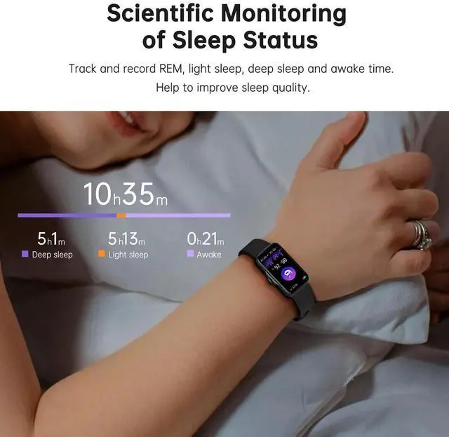 Alt view image 12 of 14 - Health Fitness Tracker, Smart Watch with 24/7 Heart Rate and Blood Oxy-gen Monitor, Sleep Tracker with IP68 Waterproof, Activity Tracker Pedometer Step Counter for Women Men (Black)