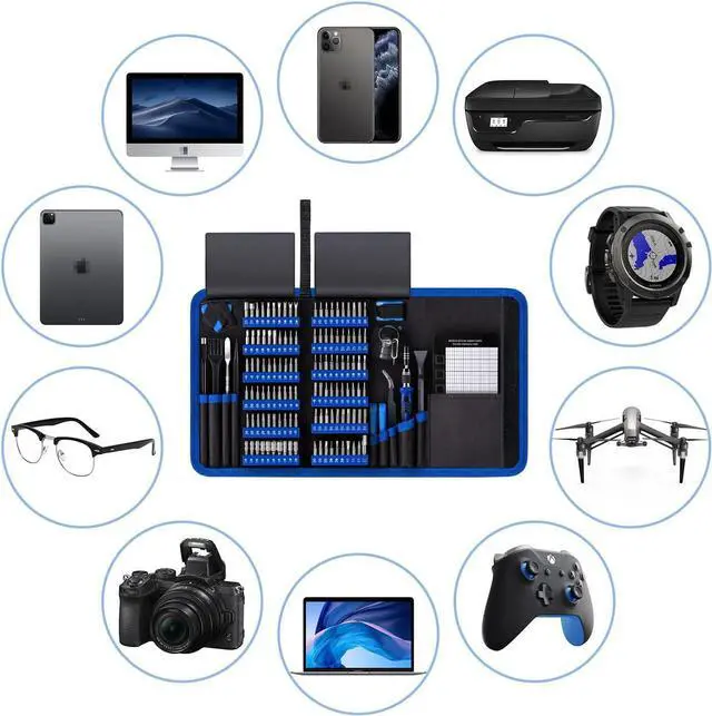 Alt view image 13 of 14 - PC Building Tool Kit 140-IN-1: Computer Tool Kit for Repair & Assembly, Precision Screwdriver Set with Magnetic Bits for Laptop, iPhone, MacBook, PS4/5, Xbox, Game Console