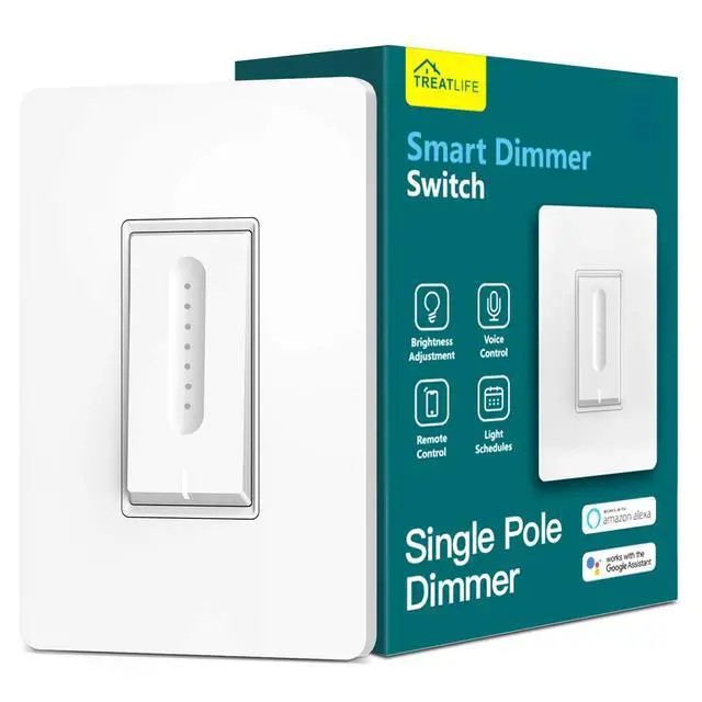Alt view image 8 of 13 - Smart Dimmer Switch, Single-Pole Smart Switch for Dimmable Bulbs, 2.4GHz WiFi Smart Light Switch Works with Alexa and Google Home, APP Remote Control, Neutral Wire Required