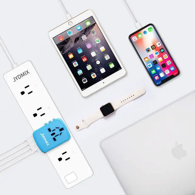 Alt view image 12 of 13 - All in One Universal USB Travel Power Adapter with 3 USB Port and Type-C International Wall Charger Worldwide AC Power Plug 8 Pin AC Socket for Multi-Nation Travel UK, EU, AU, Asia