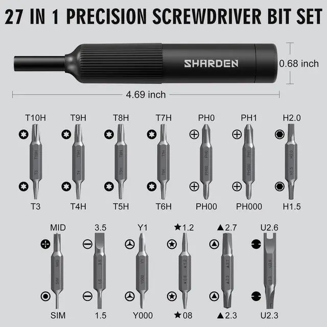 Alt view image 11 of 14 - 27-in-1 Precision Screwdriver Set Multi Bit Small Screwdriver Magnetic Mini Screwdriver Set Pen Style Manual Repair Tool Kit For Eyeglass, Watch, Computer, Jewelers, Laptop, Electronics, Phone