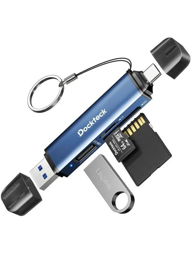 Alt view image 8 of 14 - SD Card Reader Adapter, 5G Super Speed USB3.0 SD/TF Card Reader, 3-Slot USB A/C to SD/Micro SD/USB A Memory Card Reader for UHS-I SD/Micro SD/SDHC/SDXC/MMC, with OTG for Plug&Play