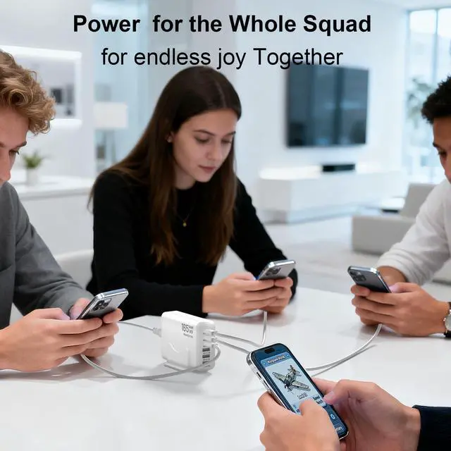 Alt view image 9 of 12 - iPhone 17 Charger USB C Fast Charger Block, 3 Type C Port Each 40W Charger for iPhone 17 16 15 Pro Max Plus, Galaxy S25 S24 S23, iPad, Tablet, Total 165W GaN 6 Port Wall Charging Station Hub Adapter