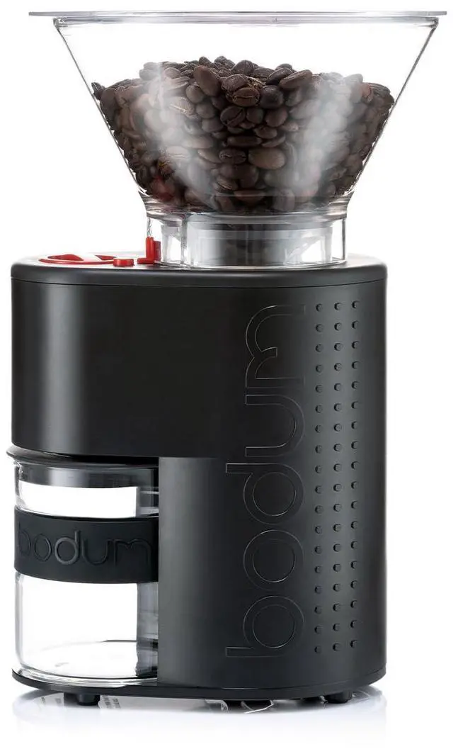 Alt view image 5 of 8 - Bistro Electric Conical Burr Coffee Grinder, Preset Timer, 12 Grind Settings, Black