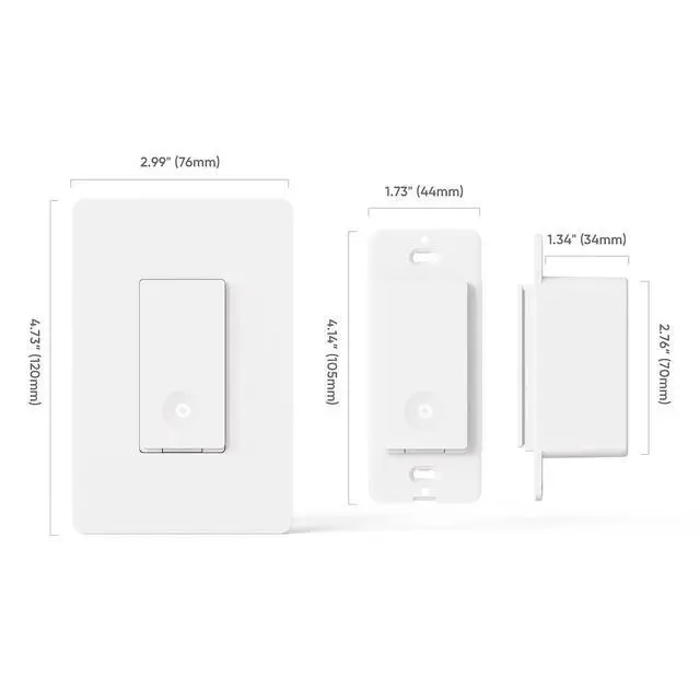 Alt view image 12 of 12 - 3 Way Smart Switch 4 Pack, Neutral Wire Required, 2.4GHz WiFi Smart Light Switch Works with Alexa and Google Home, Remote Control, FCC Certified, No Hub Required