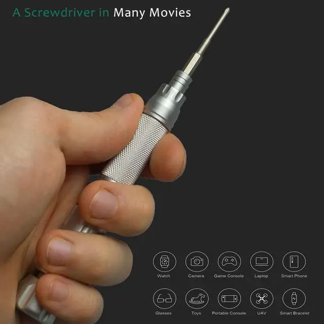 Alt view image 8 of 10 - Small Precision Screwdriver Set for Electronics,22-in-1 Mini Screwdriver Set with 22 S2 Magnetic Screw Driver Bits and Extendable Handle,Multi-bit Tool Kit for Eyeglass Computer Laptop Watch