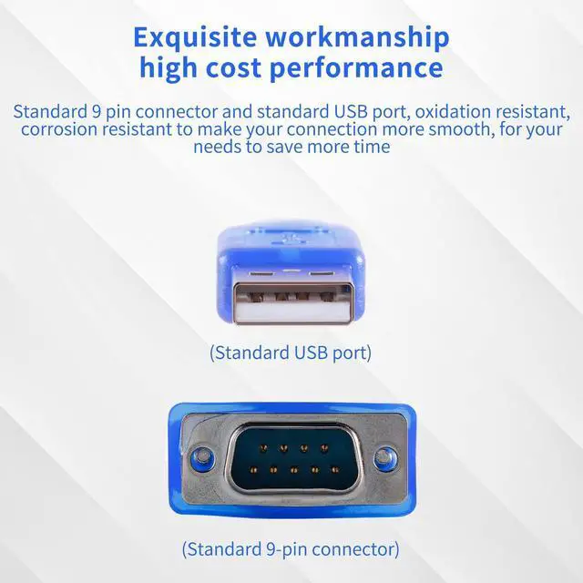 Alt view image 11 of 14 - USB 2.0 to Serial DB-9 RS232 Adapter, Windows 7/8/10/11/32/64/XP/RS232 to USB Converter