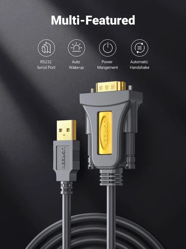 Alt view image 14 of 14 - 6ft USB to Serial Adapter, Serial to USB Adapter DB9 Male 9 Pin with PL2303 Chipset, PVC Jacket, RS232 to USB Cable for Windows 11 10 8.1 8 7 XP Vista, Mac OS, Linux