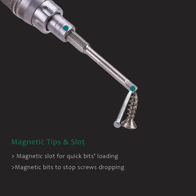 Alt view image 10 of 10 - Small Precision Screwdriver Set for Electronics,22-in-1 Mini Screwdriver Set with 22 S2 Magnetic Screw Driver Bits and Extendable Handle,Multi-bit Tool Kit for Eyeglass Computer Laptop Watch
