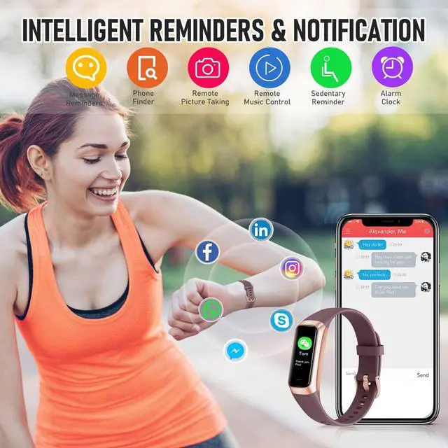 Alt view image 11 of 12 - Fitness Tracker, Fitness Watch with 24/7 Heart Rate Blood Oxygen Sleep Monitor, 1.10" AMOLED HD Touch Color Screen Step Counter, Activity Trackers Pedometer Health Smart Watch for Women Men