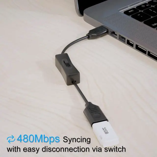 Alt view image 8 of 9 - USB On/Off Switch Cable 2-Pack,2A Charging 480Mbps Data,Type-A 2.0 Power Extension Cord with ON/OFF for PC Computer,Laptop,TV,Car,PS4/PS5/Xbox,USB Fan Lamp LED Keyboard Mouse Flash Drive,Raspberry Pi