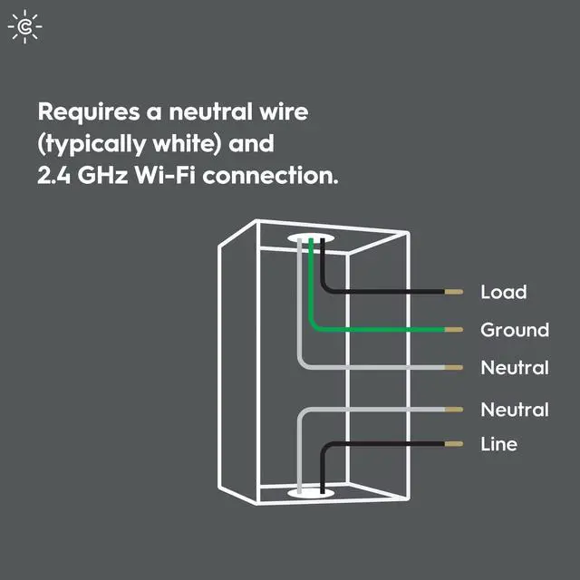 Alt view image 9 of 14 - Smart Light Switch, Paddle Style, Neutral Wire Required, Bluetooth and 2.4 GHz Wi-Fi 4-Wire Switch, Compatible with Alexa and Google (1 Pack)