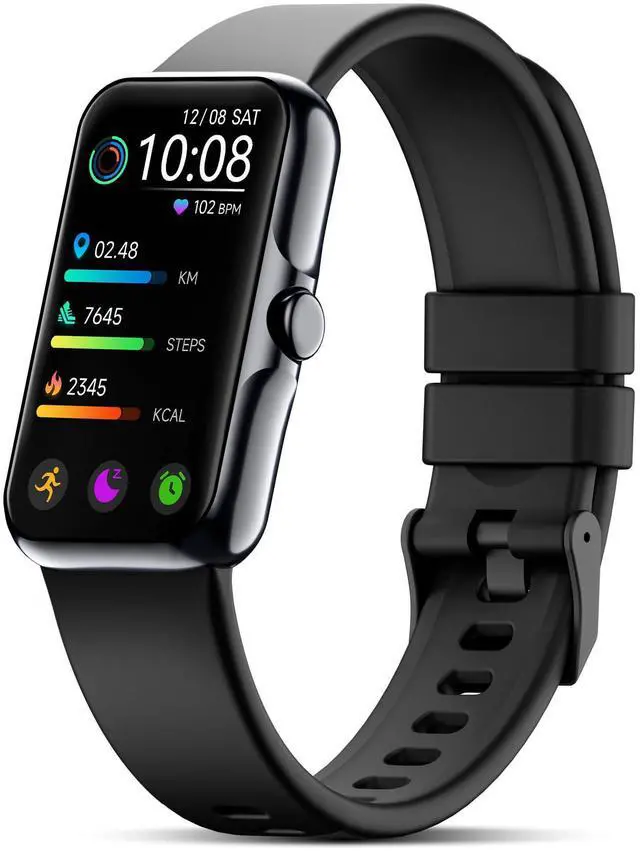 Alt view image 8 of 14 - Health Fitness Tracker, Smart Watch with 24/7 Heart Rate and Blood Oxy-gen Monitor, Sleep Tracker with IP68 Waterproof, Activity Tracker Pedometer Step Counter for Women Men (Black)
