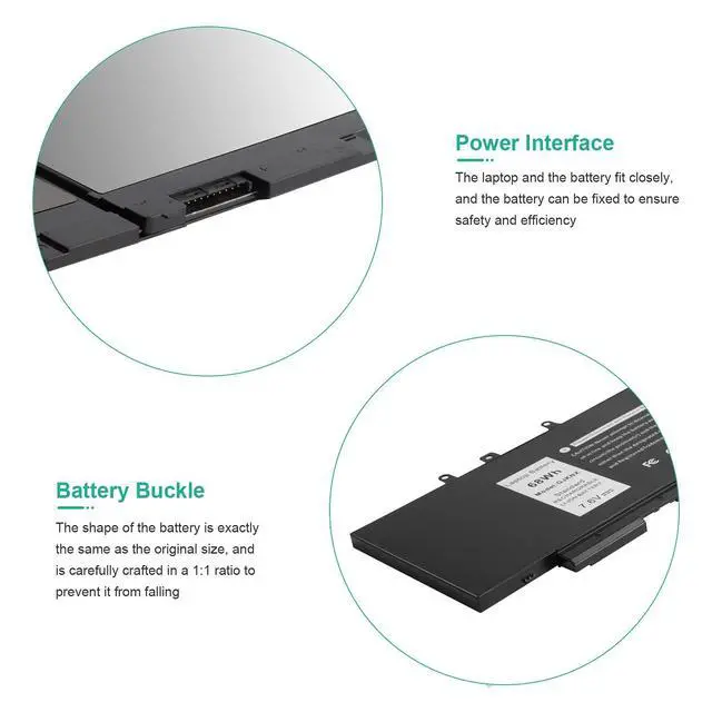 Alt view image 13 of 14 - 68W GJKNX Laptop Battery for Dell Latitude 5480 5580 5280 5288 5290 5488 5490 5491 5495 5590 5591 E5480 E5580 E5490 E5590 Precision 15 3520 3530 DY9NT 0DY9NT 5YHR4 451-BBZG GD1JP 0GD1JP