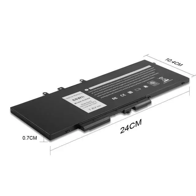 Alt view image 11 of 14 - 68W GJKNX Laptop Battery for Dell Latitude 5480 5580 5280 5288 5290 5488 5490 5491 5495 5590 5591 E5480 E5580 E5490 E5590 Precision 15 3520 3530 DY9NT 0DY9NT 5YHR4 451-BBZG GD1JP 0GD1JP