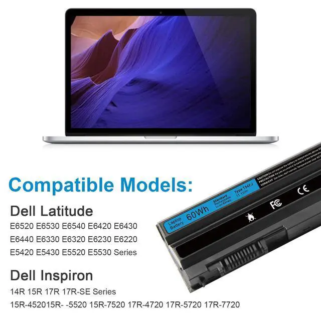 Alt view image 12 of 14 - T54FJ M5Y0X 8858X Laptop Battery for Dell Latitude E6420 E6520 E6530 E5420 E5520 E5430 E5530 Inspiron 17r-7720 17r-se-7720 17r-5720 15r-5520 15r-7520 P/N: T54F3 P8TC7 P9TJ0 R48V X57F1 M421R M521R